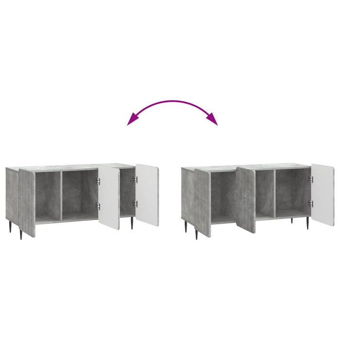 Cabinet TV Gri Beton 99 x 34,5 x 52 cm Lemn prelucrat - WALTI WALTI