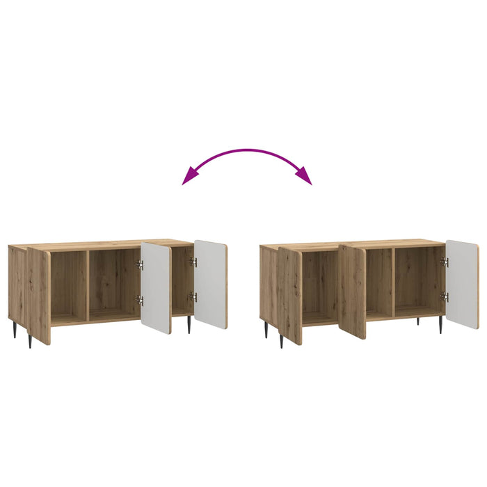 Cabinet TV Stejar Artizanal 99 x 34,5 x 52 cm Lemn prelucrat - WALTI WALTI