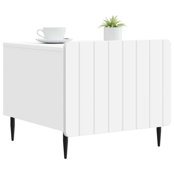 Masă de cafea cu sertar Alb 49 x 50 x 42 cm Lemn prelucrat - WALTI WALTI