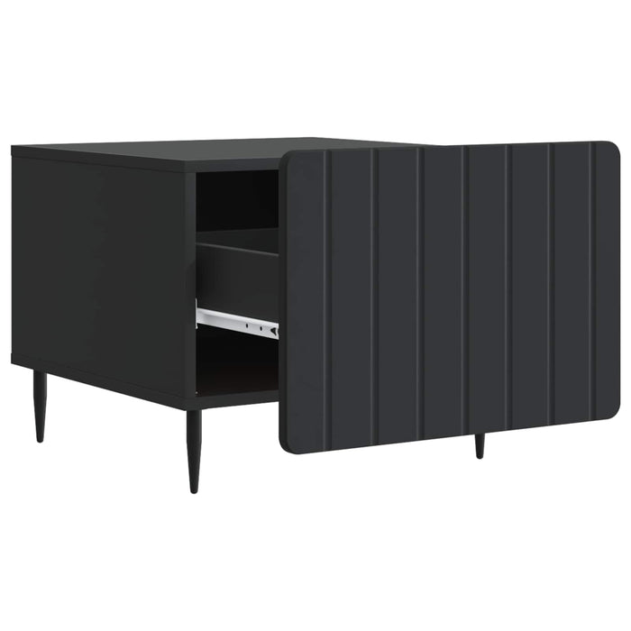 Masă de cafea cu sertar Negru 49 x 50 x 42 cm Lemn prelucrat - WALTI WALTI
