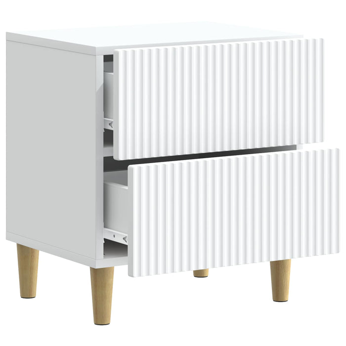 Dulap de noapte cu sertar Alb 43 x 34,5 x 48 cm Lemn prelucrat - WALTI WALTI