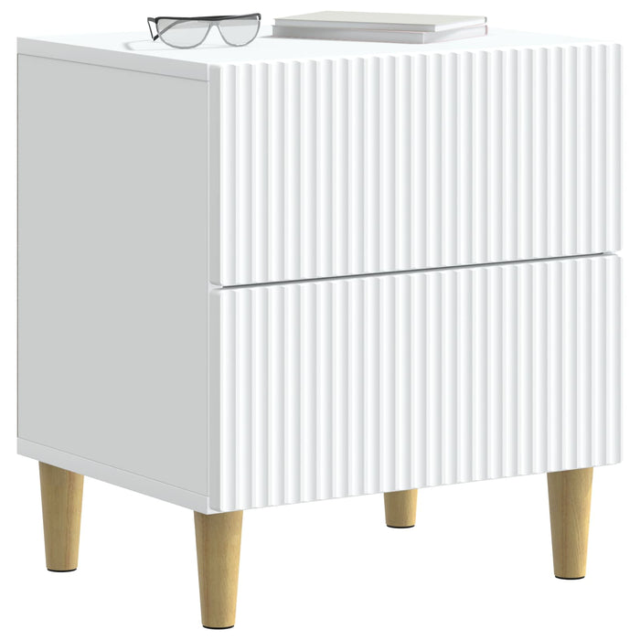 Dulap de noapte cu sertar Alb 43 x 34,5 x 48 cm Lemn prelucrat - WALTI WALTI