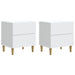 Dulap de noapte 2 pcs Alb 43 x 34,5 x 48 cm Lemn prelucrat - WALTI WALTI