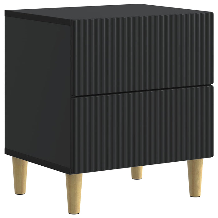 Dulap de noapte 2 pcs Negru 43 x 34,5 x 48 cm Lemn prelucrat - WALTI WALTI