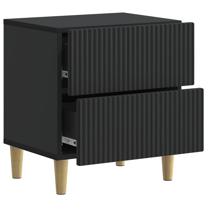 Dulap de noapte 2 pcs Negru 43 x 34,5 x 48 cm Lemn prelucrat - WALTI WALTI