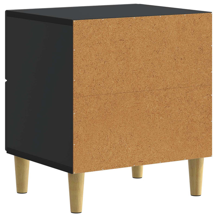 Dulap de noapte 2 pcs Negru 43 x 34,5 x 48 cm Lemn prelucrat - WALTI WALTI