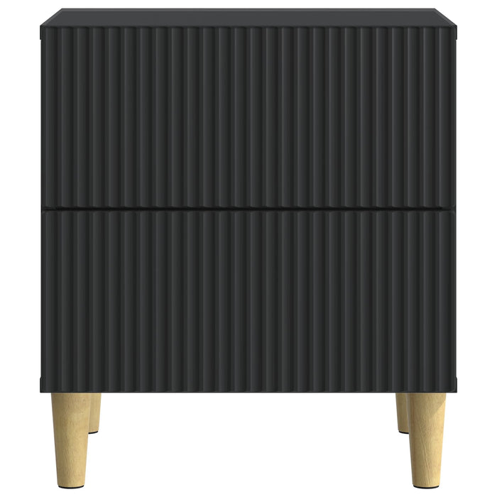 Dulap de noapte 2 pcs Negru 43 x 34,5 x 48 cm Lemn prelucrat - WALTI WALTI