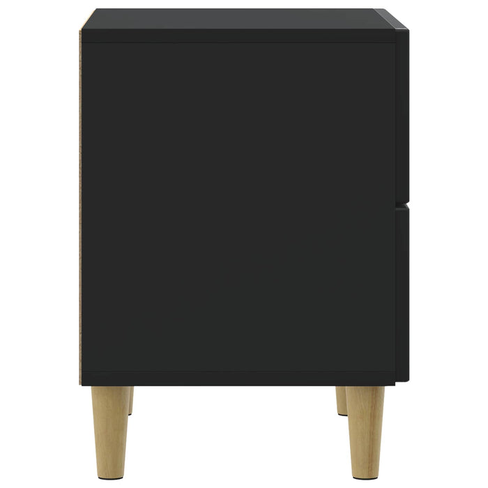 Dulap de noapte 2 pcs Negru 43 x 34,5 x 48 cm Lemn prelucrat - WALTI WALTI