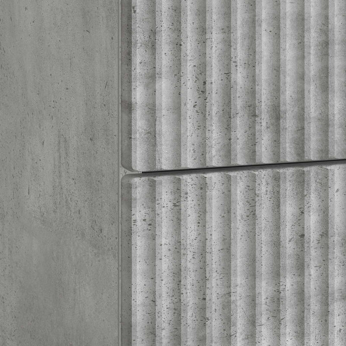 Dulap de noapte Gri Beton 43 x 34,5 x 48 cm Lemn prelucrat - WALTI WALTI