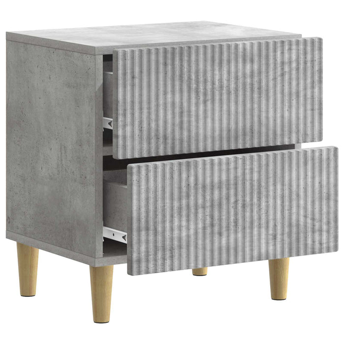 Dulap de noapte Gri Beton 43 x 34,5 x 48 cm Lemn prelucrat - WALTI WALTI