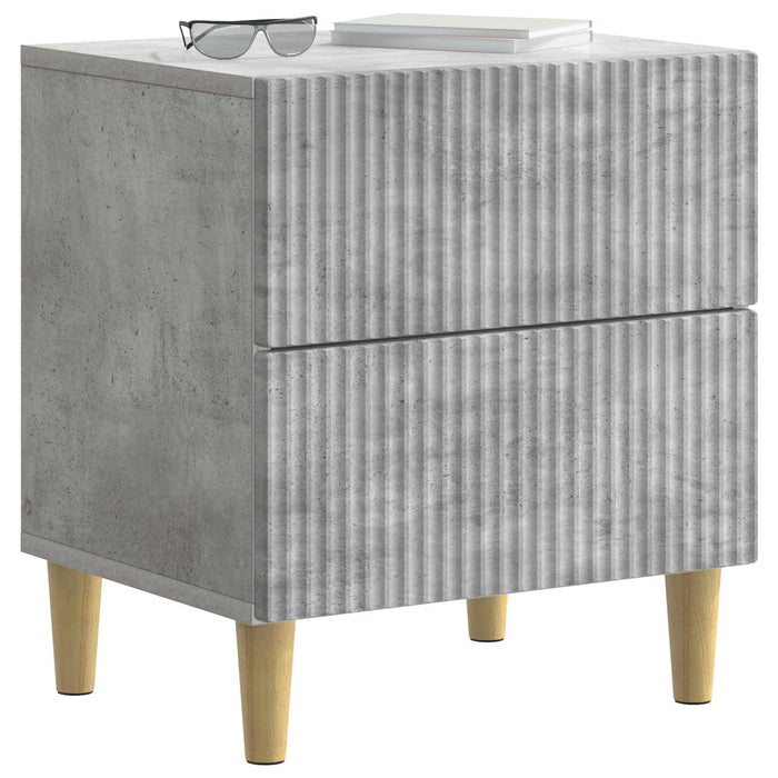 Dulap de noapte Gri Beton 43 x 34,5 x 48 cm Lemn prelucrat - WALTI WALTI