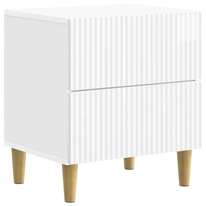 Dulap de noapte cu sertar Alb foarte lucios 43 x 34,5 x 48 cm - WALTI WALTI