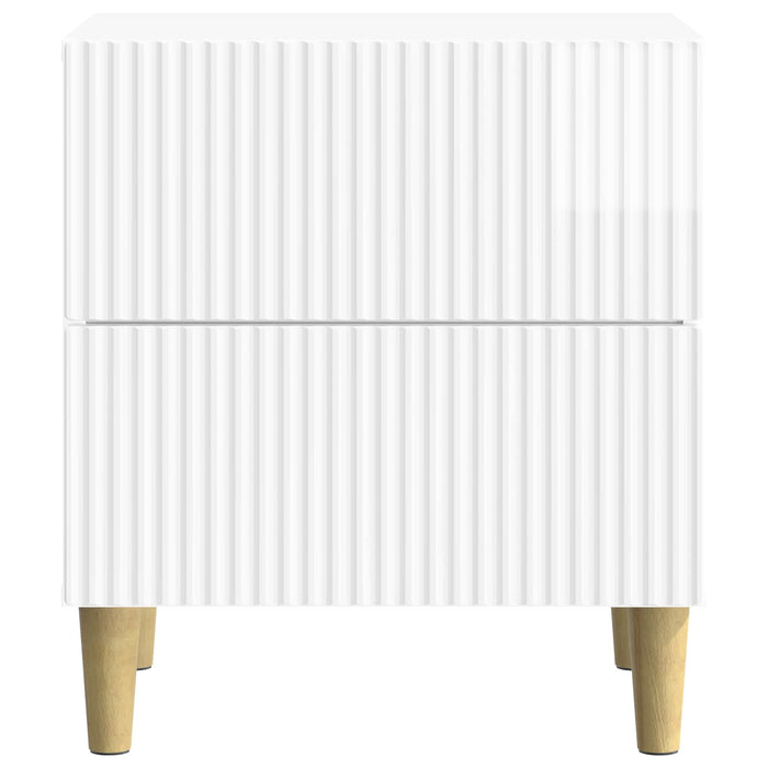 Dulap de noapte cu sertar Alb foarte lucios 43 x 34,5 x 48 cm - WALTI WALTI