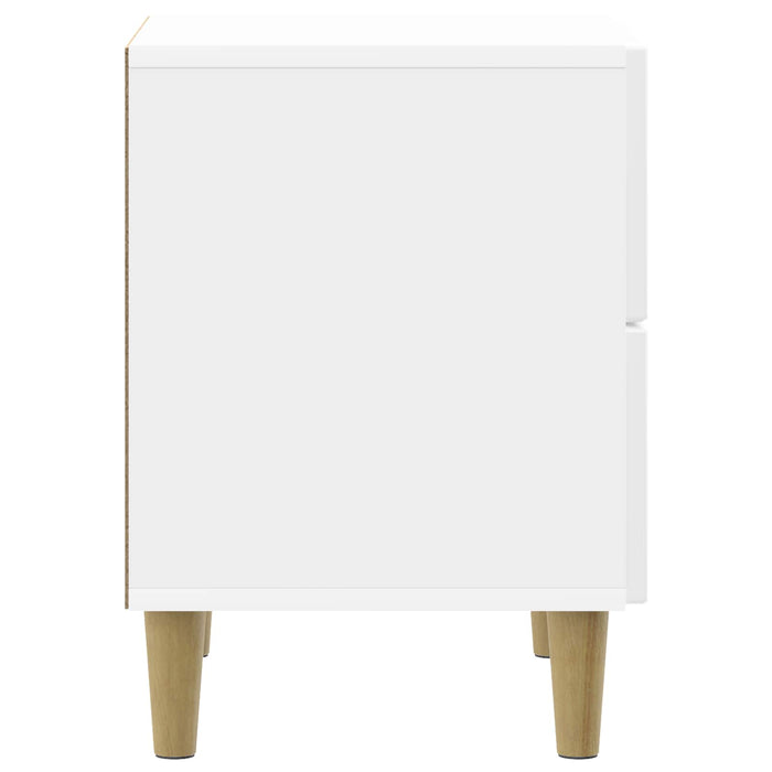 Dulap de noapte cu sertar Alb foarte lucios 43 x 34,5 x 48 cm - WALTI WALTI