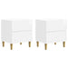 Dulap de noapte 2 pcs Alb foarte lucios 43 x 34,5 x 48 cm - WALTI WALTI