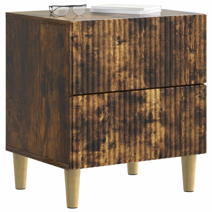 Dulap de noapte Stejar fumuriu 43 x 34,5 x 48 cm Lemn prelucrat - WALTI WALTI