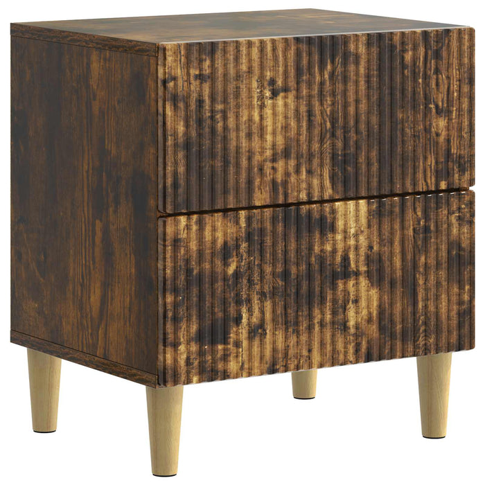 Dulap de noapte 2 pcs Stejar fumuriu 43 x 34,5 x 48 cm - WALTI WALTI
