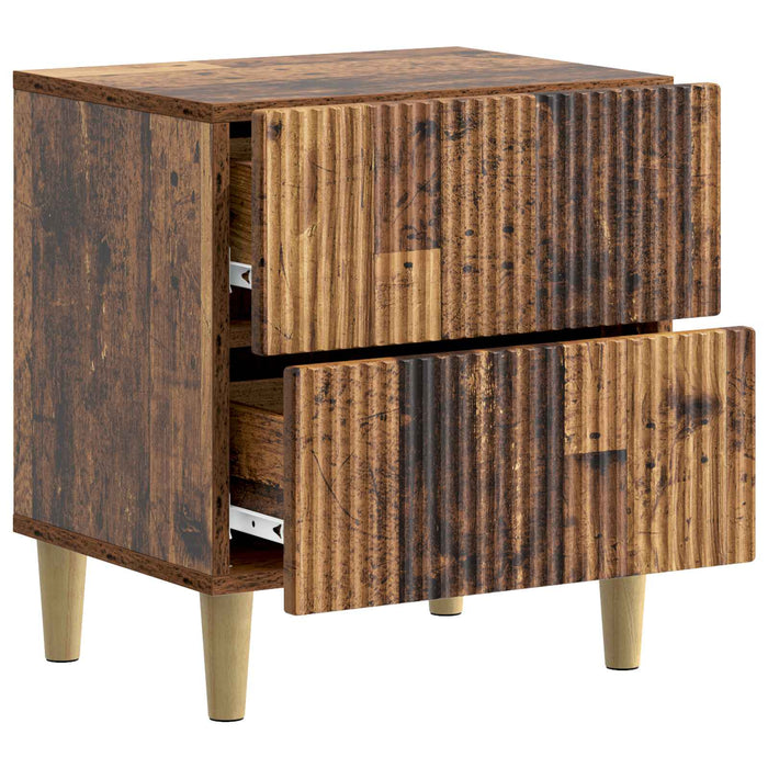 Dulap de noapte cu sertar 2 pcs Lemn vechi 43 x 34,5 x 48 cm - WALTI WALTI