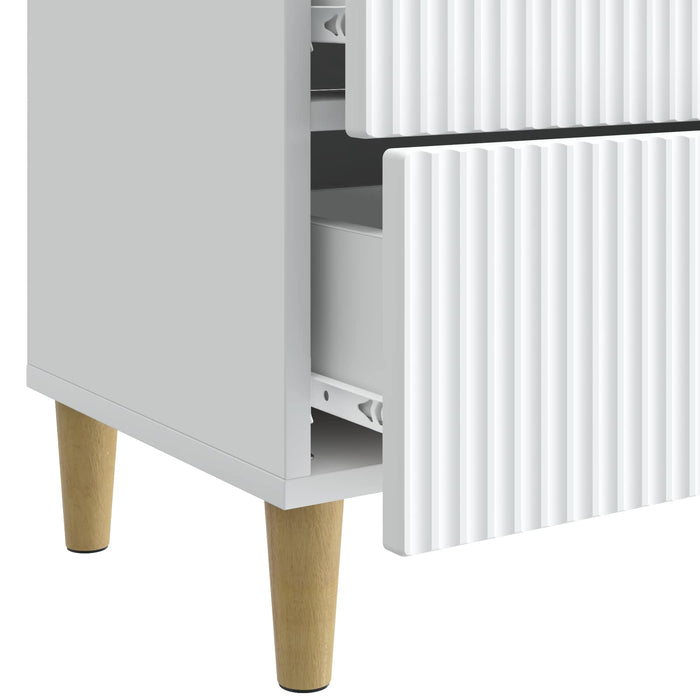 Dulap de noapte cu sertar Alb 62 x 34,5 x 48 cm Lemn prelucrat - WALTI WALTI
