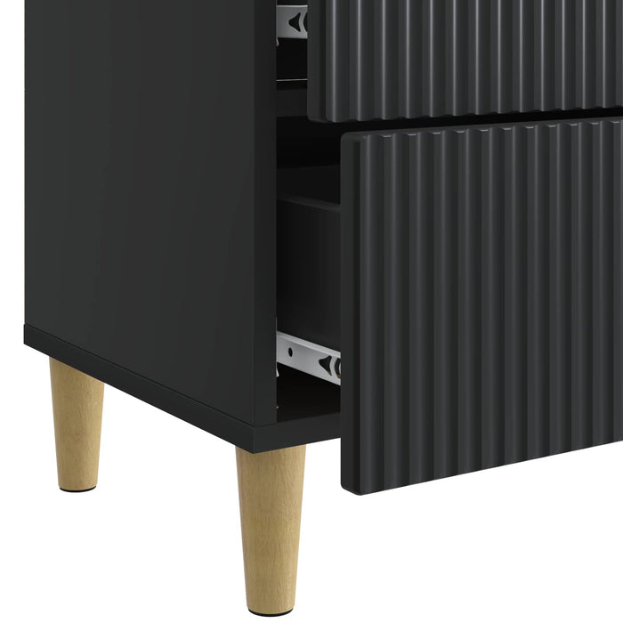 Dulap de noapte Negru 62 x 34,5 x 48 cm Lemn prelucrat - WALTI WALTI