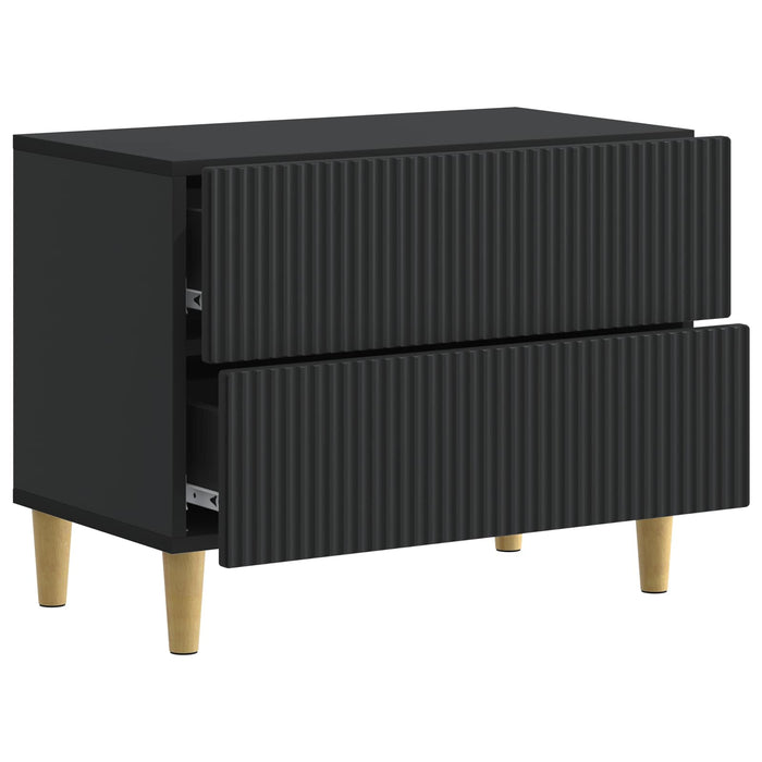 Dulap de noapte Negru 62 x 34,5 x 48 cm Lemn prelucrat - WALTI WALTI