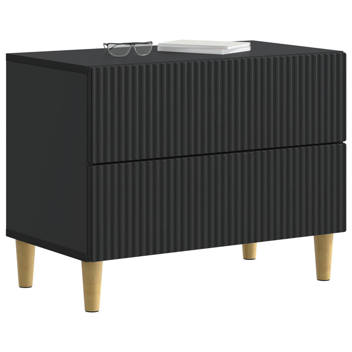 Dulap de noapte Negru 62 x 34,5 x 48 cm Lemn prelucrat - WALTI WALTI