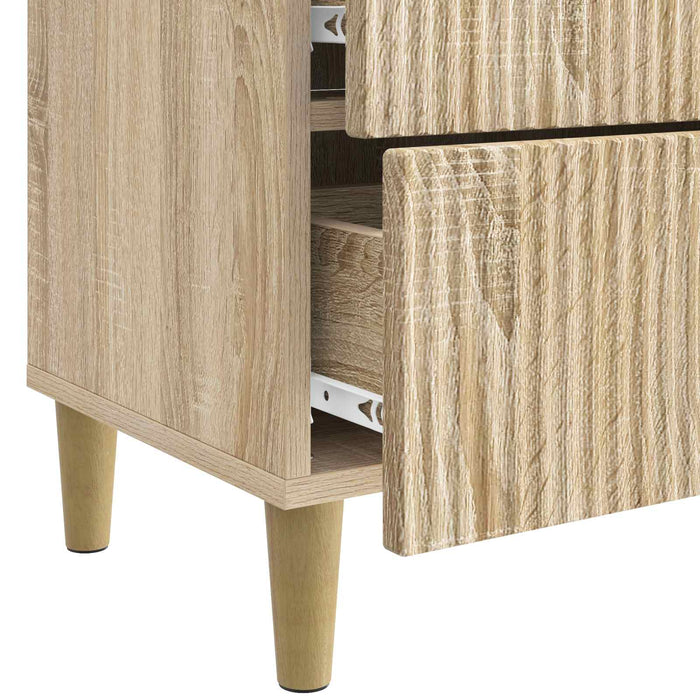 Dulap de noapte Stejar Sonoma 62 x 34,5 x 48 cm Lemn prelucrat - WALTI WALTI