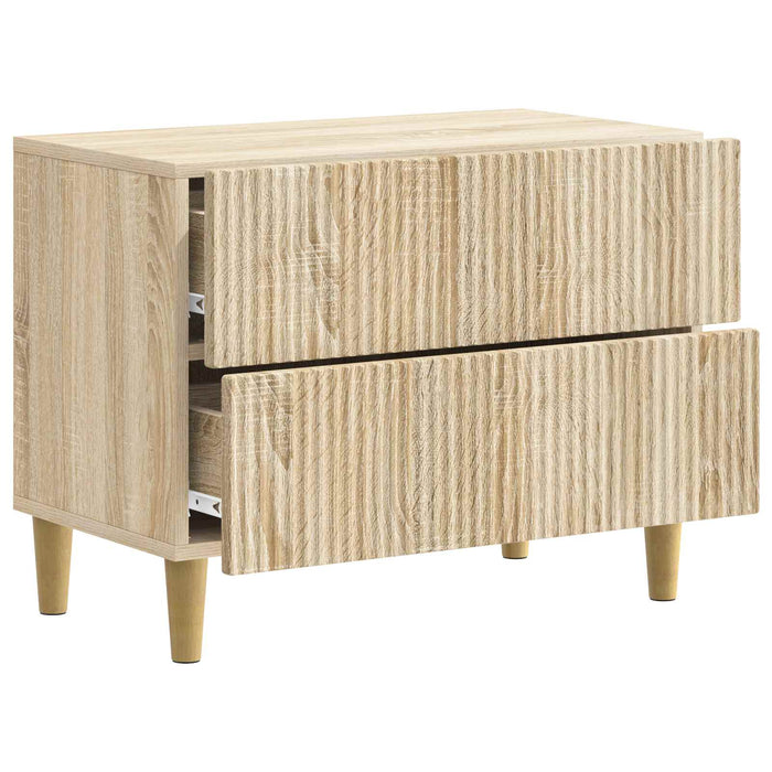 Dulap de noapte Stejar Sonoma 62 x 34,5 x 48 cm Lemn prelucrat - WALTI WALTI