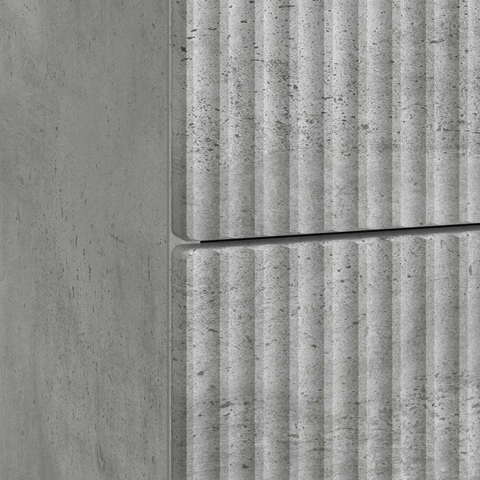 Dulap de noapte Gri Beton 62 x 34,5 x 48 cm Lemn prelucrat - WALTI WALTI