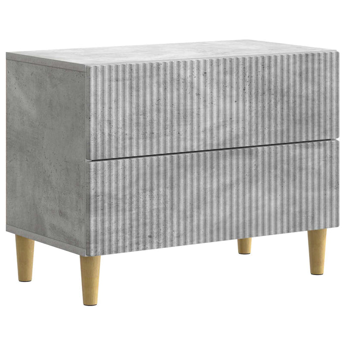 Dulap de noapte Gri Beton 62 x 34,5 x 48 cm Lemn prelucrat - WALTI WALTI