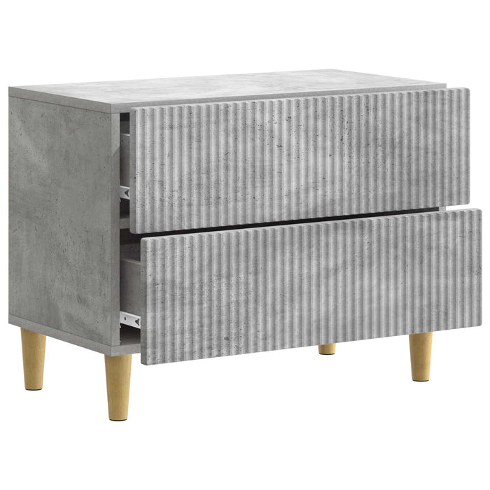 Dulap de noapte Gri Beton 62 x 34,5 x 48 cm Lemn prelucrat - WALTI WALTI
