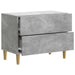 Dulap de noapte Gri Beton 62 x 34,5 x 48 cm Lemn prelucrat - WALTI WALTI