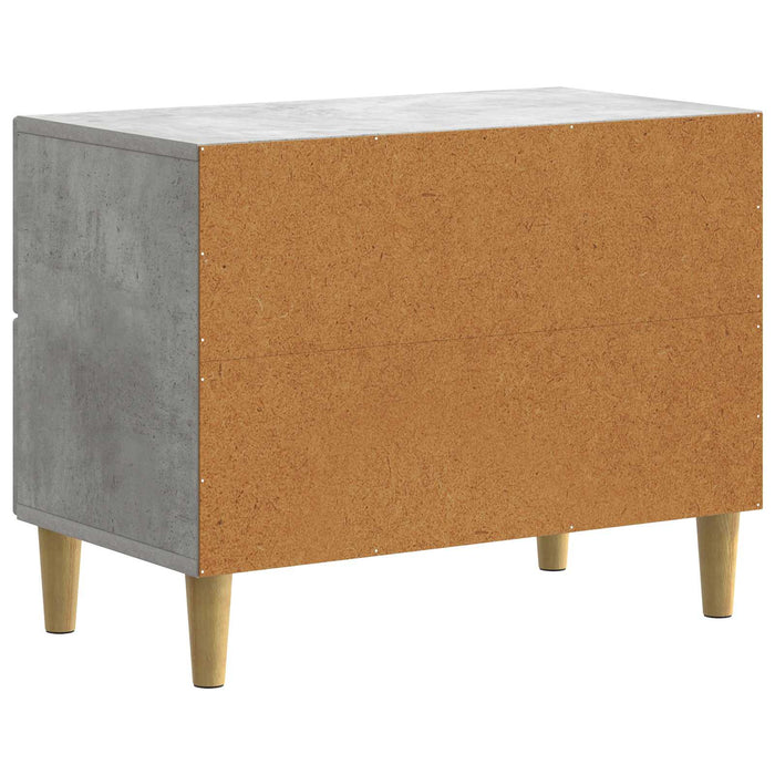 Dulap de noapte Gri Beton 62 x 34,5 x 48 cm Lemn prelucrat - WALTI WALTI