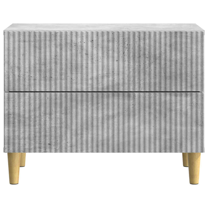 Dulap de noapte Gri Beton 62 x 34,5 x 48 cm Lemn prelucrat - WALTI WALTI