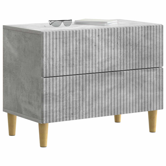 Dulap de noapte Gri Beton 62 x 34,5 x 48 cm Lemn prelucrat - WALTI WALTI