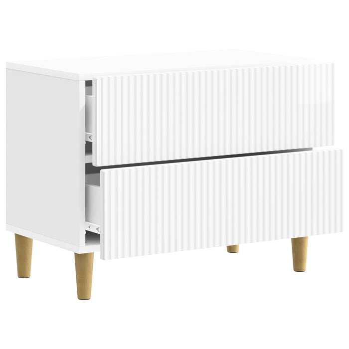 Dulap de noapte cu sertar Alb foarte lucios 62 x 34,5 x 48 cm - WALTI WALTI