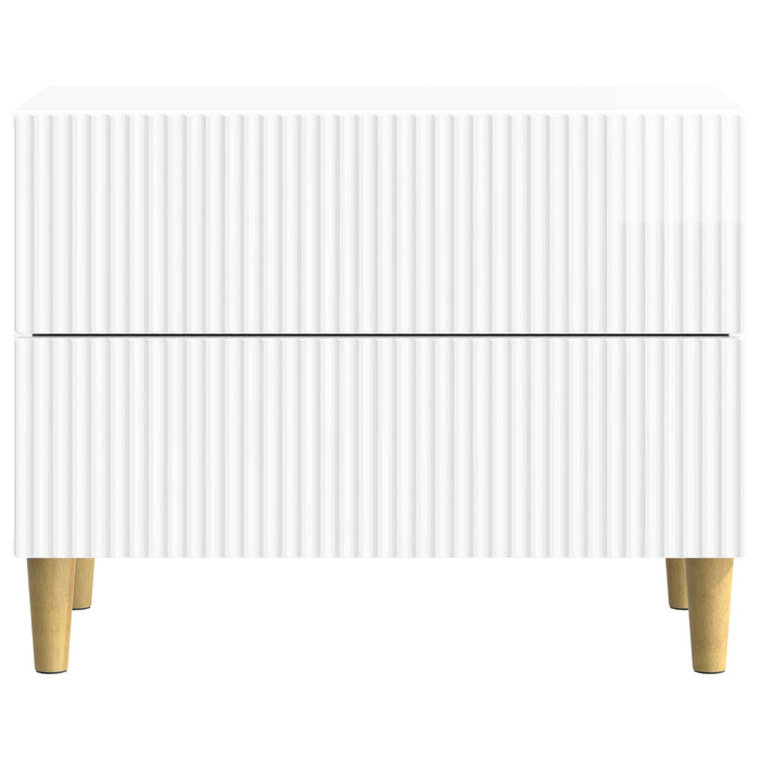 Dulap de noapte cu sertar Alb foarte lucios 62 x 34,5 x 48 cm - WALTI WALTI