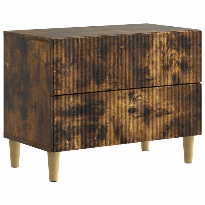 Dulap de noapte Stejar fumuriu 62 x 34,5 x 48 cm Lemn prelucrat - WALTI WALTI