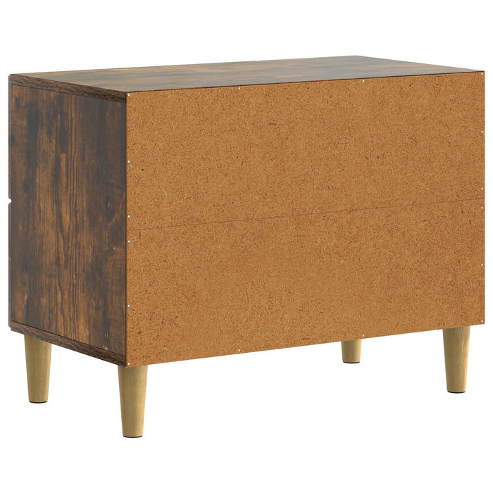 Dulap de noapte Stejar fumuriu 62 x 34,5 x 48 cm Lemn prelucrat - WALTI WALTI