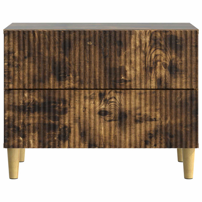 Dulap de noapte Stejar fumuriu 62 x 34,5 x 48 cm Lemn prelucrat - WALTI WALTI