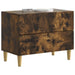 Dulap de noapte Stejar fumuriu 62 x 34,5 x 48 cm Lemn prelucrat - WALTI WALTI