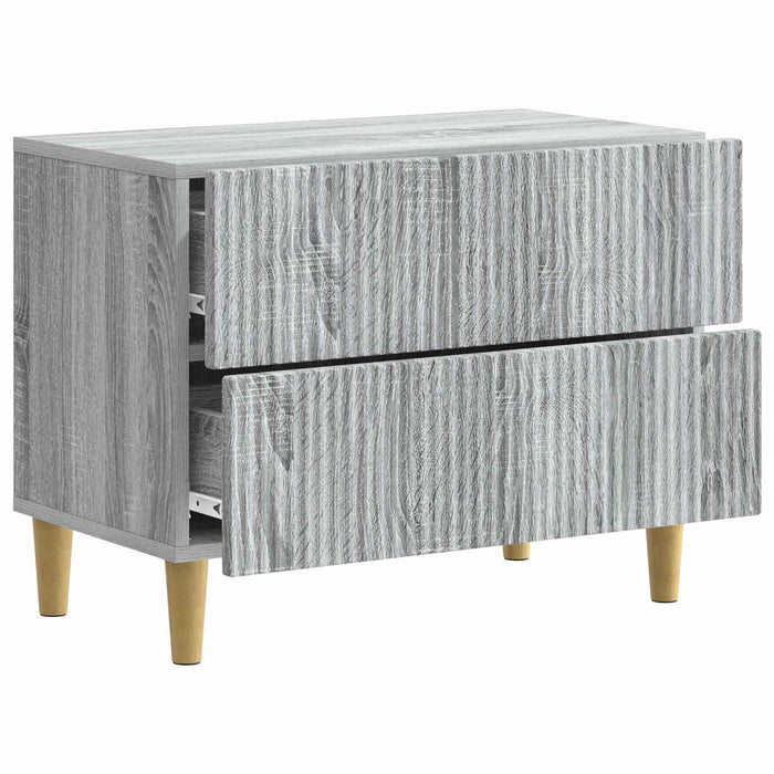 Dulap de noapte Sonoma gri 62 x 34,5 x 48 cm Lemn prelucrat - WALTI WALTI