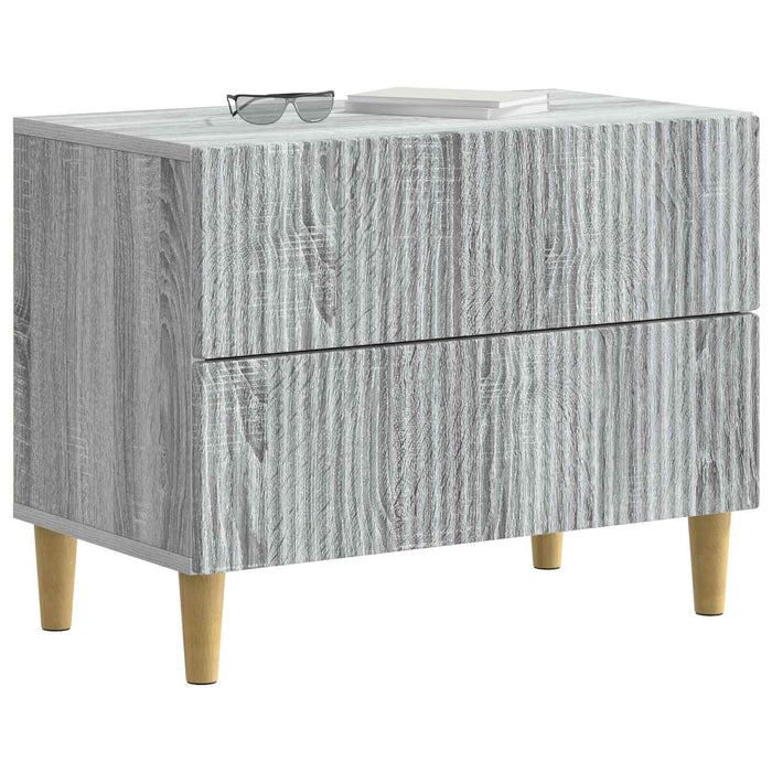 Dulap de noapte Sonoma gri 62 x 34,5 x 48 cm Lemn prelucrat - WALTI WALTI