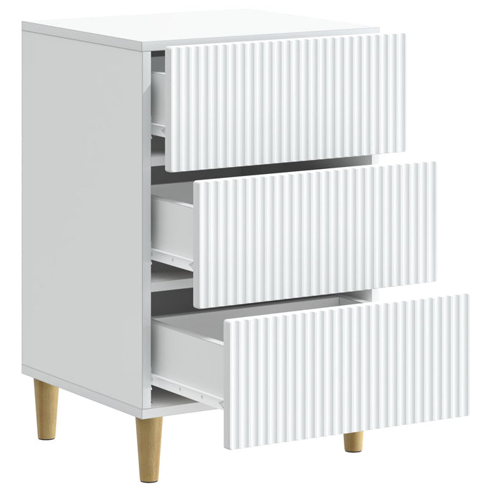Dulap de noapte cu sertar Alb 43 x 41 x 66,5 cm Lemn prelucrat - WALTI WALTI
