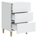 Dulap de noapte cu sertar Alb 43 x 41 x 66,5 cm Lemn prelucrat - WALTI WALTI