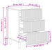 Dulap de noapte cu sertar Alb 43 x 41 x 66,5 cm Lemn prelucrat - WALTI WALTI