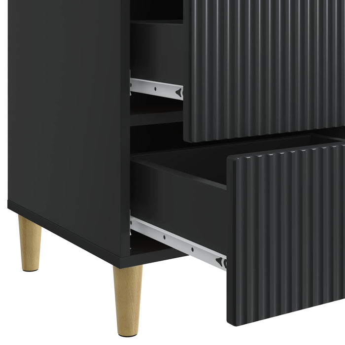 Dulap de noapte Negru 43 x 41 x 66,5 cm Lemn prelucrat - WALTI WALTI
