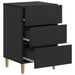 Dulap de noapte Negru 43 x 41 x 66,5 cm Lemn prelucrat - WALTI WALTI