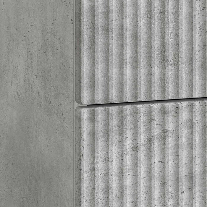 Dulap de noapte Gri Beton 43 x 41 x 66,5 cm Lemn prelucrat - WALTI WALTI
