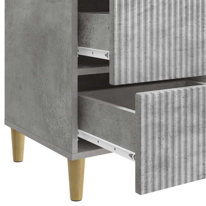 Dulap de noapte Gri Beton 43 x 41 x 66,5 cm Lemn prelucrat - WALTI WALTI